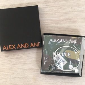 New ALEX and Ani Brave Charm Bangle Silver